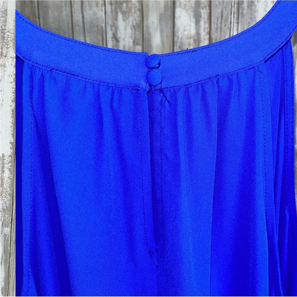 Torrid Electric Blue Georgette Goddess Halter High Low Tank Women’s 2X - Picture 8 of 9